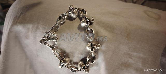 Bracelet 925 tête de mort - 2
