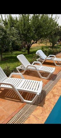 Transats de piscine avec accoudoirs supportant 200kg - 2