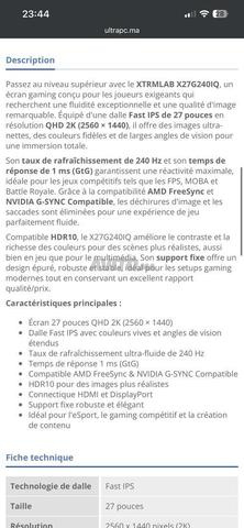 XTRMLAB X27G240IQ 27. 240Hz Fast IPS 2K - 2