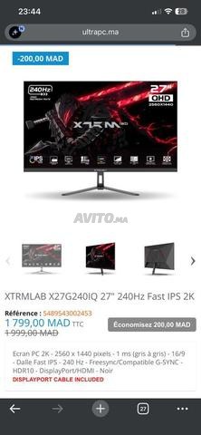 XTRMLAB X27G240IQ 27. 240 هرتز شاشة IPS سريعة بدقة 2K