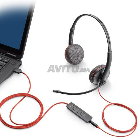 سماعة رأس مايكروفون بولي بلاك واير 3220 USB-C – جديدة