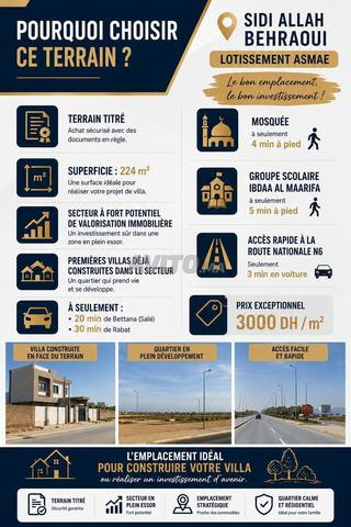 Terrain Villa 224m² Sidi Allah Behraoui - 2