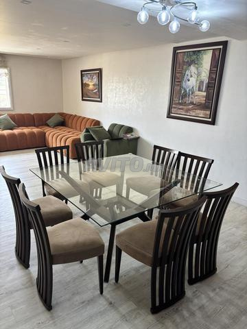 Salle à manger 140x140 avec 8 chaises - 2