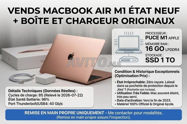 MacBook Air M1 16GB / 1TB - 85 Cycles