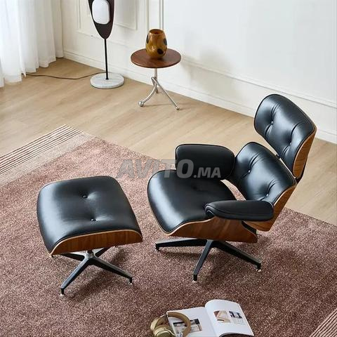 JULES Chaise Longue avec repose pieds – Blanc - 2