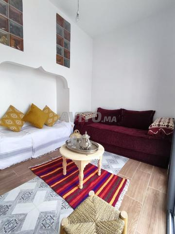 Appartements meublés à louer à la journée dans la vieille ville d'Essaouira.