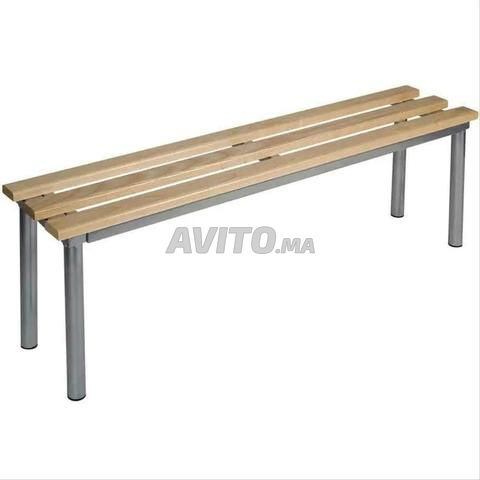 Banc semi métallique en bois - 2
