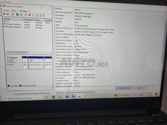 LENOVO Yoga S730-13IWL i7 8565U 8Go 512SSD - 2
