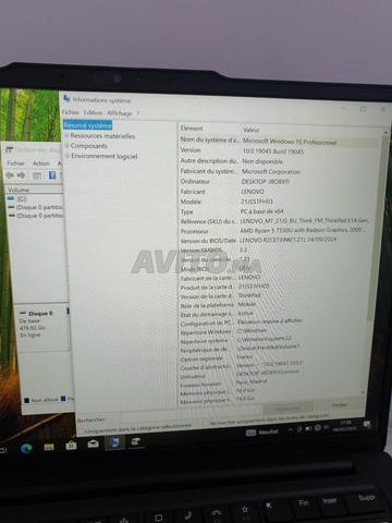 Lenovo Thinkpad E14 Gen 5 Ryzen 5 7530U Gen 5 16Go 512SSD - 2