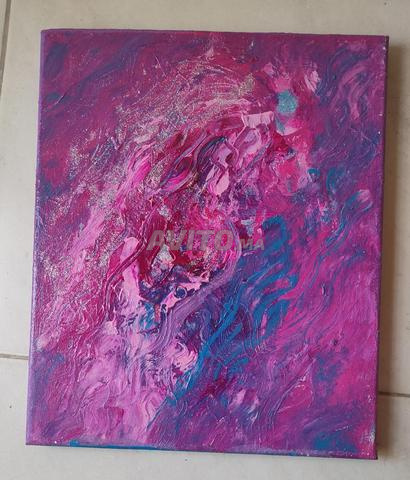 Tableau abstrait original aux couleurs vives