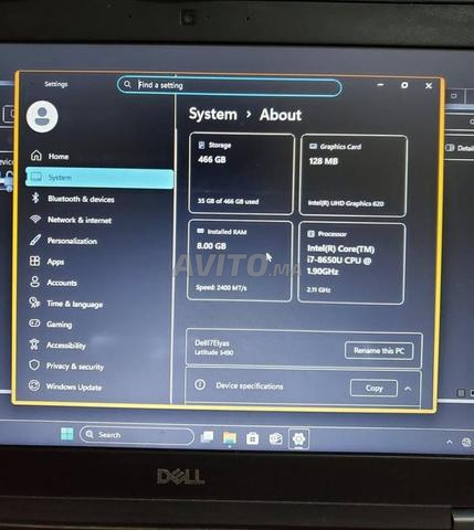Dell I7 8Gen | 8Go RAM | 500Go Stockage | Batterie 6H - 2