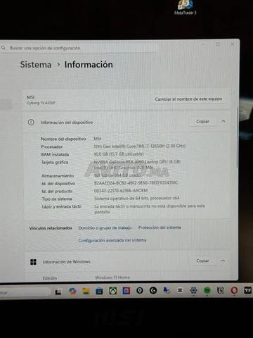 MSI Cyborg 15 A12V RTX 4060 8GB i7 12ème Gén 1TB SSD - 2