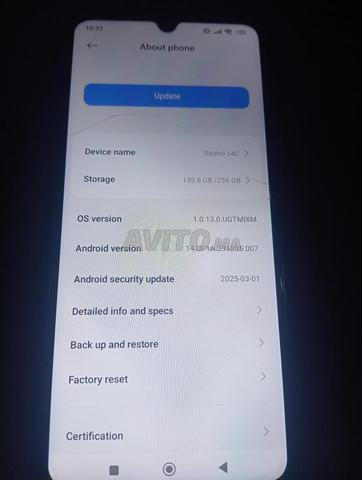 smartphone Redmi 14C bon état - 2