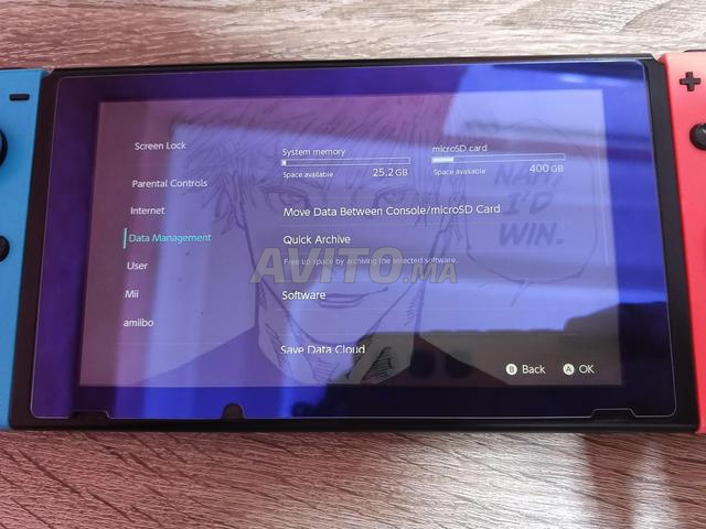 Nintendo Switch v2 flashé 500gb carte SD état 10/10 - 2