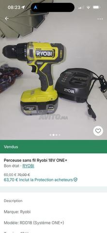 Visseuse sans fil Ryobi 18v One Plus 5 Ampère - 2