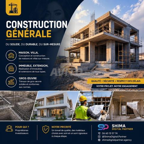 Construction maison gros œuvre et villa Tanger