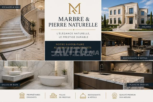 Marbre façade villa hôtel prestige Agadir