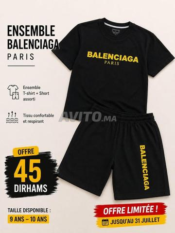 Ensemble T-shirt et Short garçon 9-10 ans