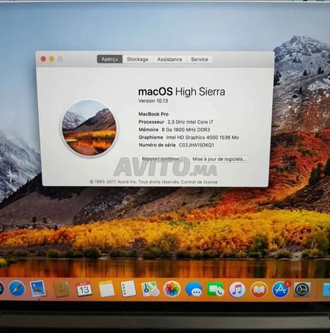كمبيوتر محمول Apple i7 / 8 جيجا / 256 جيجا SSD