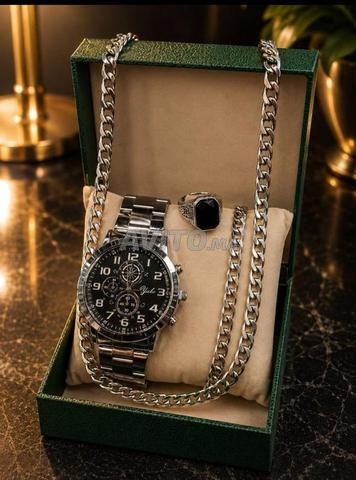 Pack montre, chaîne, gourmette, bague - 2
