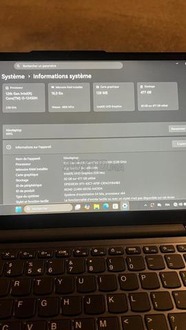 Lenovo Core i5 12e Gen | 16 Go RAM DDR5