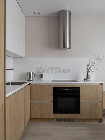 Cuisine Latte bois Moderne - 2