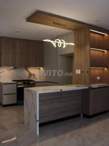 Cuisine Latte bois Moderne - 2