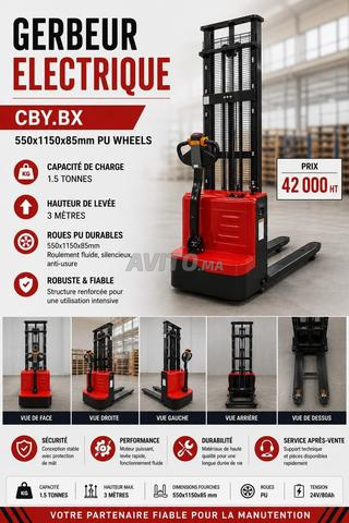 GERBEUR ÉLECTRIQUE 1.5T – HAUTEUR 3M SALMA ECHA