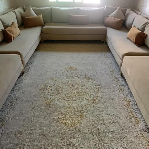 Vente salon beige neuf avec tapis - 2