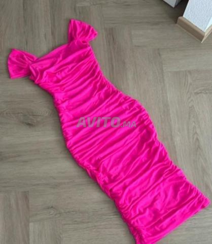 Sublime Robe Rose Fuchsia Plissée - 2