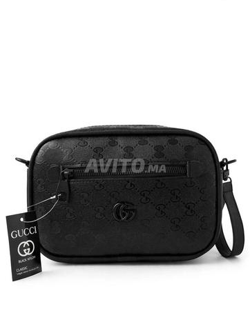 Sacoche bandoulière homme noir - Motif GG - Neuf - 2