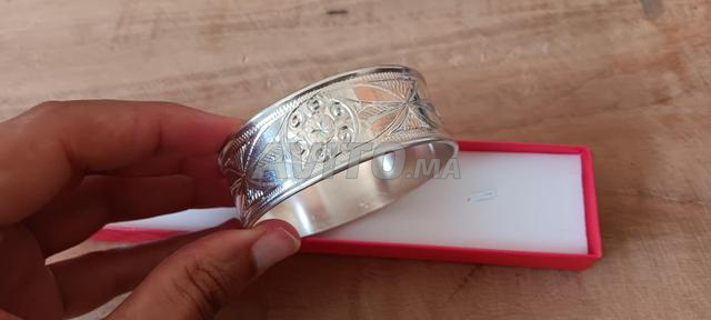 Bracelet en argent massif "Nakra" (savon pressé) - 2