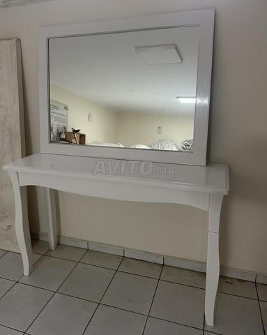 Belle console avec miroir en blanc - 2