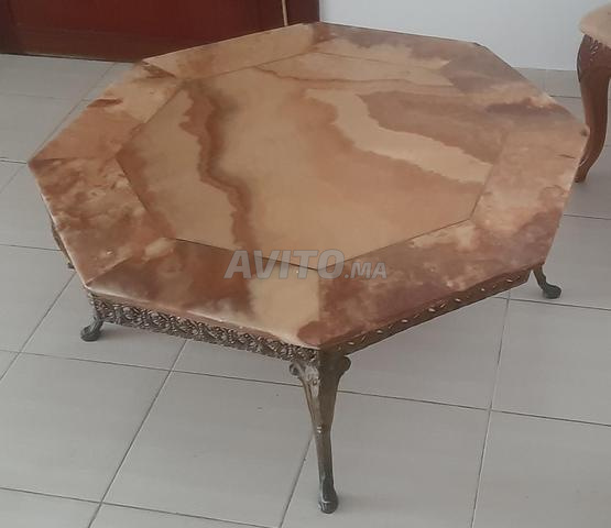 Table en marbre et cuivre - 2