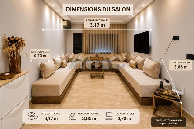Magnifique salon moderne tapis offert - 2