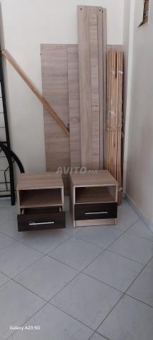 أثاث. 2 طاولة سرير جانبية، سرير مزدوج، سرير فردي - 2