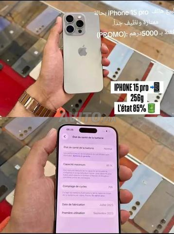 iPhone 15 Pro en excellent état, tout est 100% original - 2
