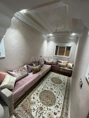 صالون مغربي حرف L مع السجادة للبيع - 2