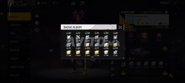 Compte Free Fire à vendre pour contact - 2