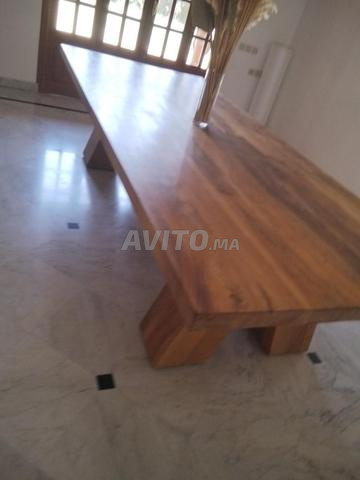 Table en bois noyer massif 3 mètres - 2