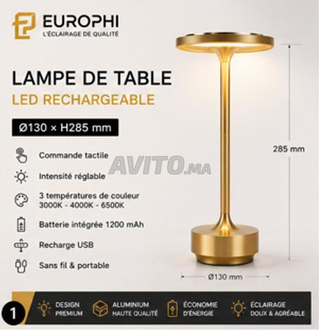 Lampe de table LED rechargeable sans fil