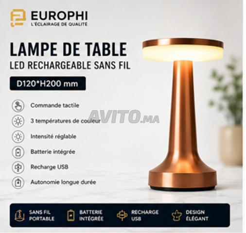 🔥 Promo Lampe de table LED Rechargeable Sans Fil