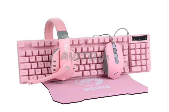 Kit Gaming MARVO CM370 Pink 4 en 1 Neuf – 350 DH - 2