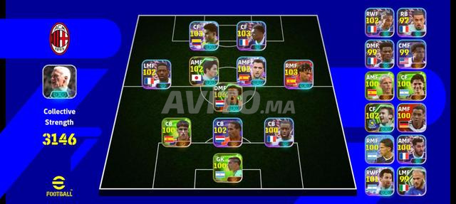 Compte PES propre 200 coins David 106, pack France