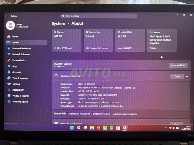 ثينك باد T14s AMD رايزن 5 برو - 2
