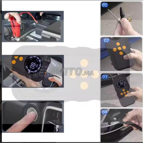 Démarreur de batterie de voiture avec lumière LED et chargeur portable - 2