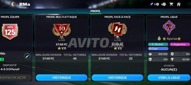 ❗️❗️❗️ Compte FC Mobile 26 Over 125 - 2