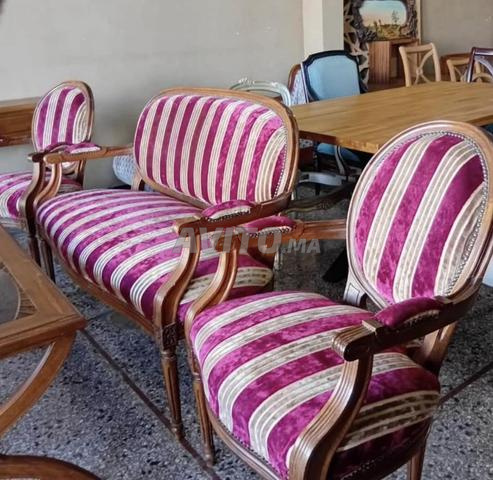 Salon médaillon style Louis XVI canapé - 2