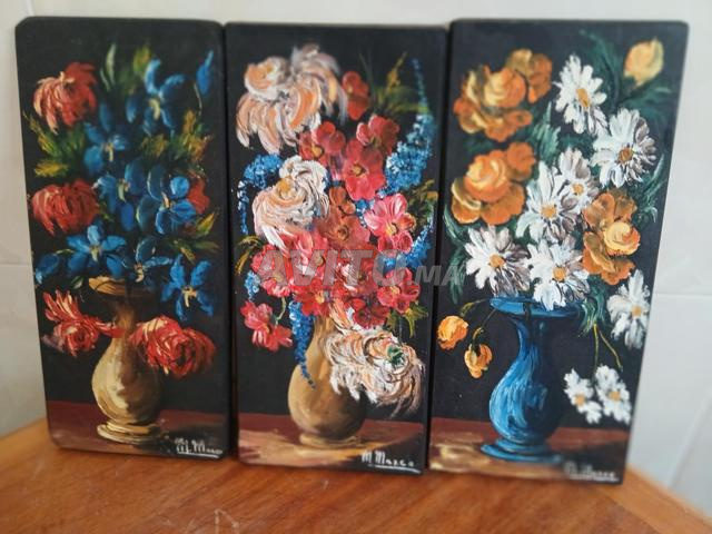 3 peintures à l'huile peintes - 2