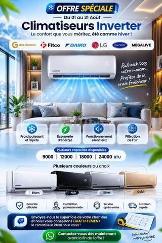 Vente Climatiseurs Inverter Garantie Installation